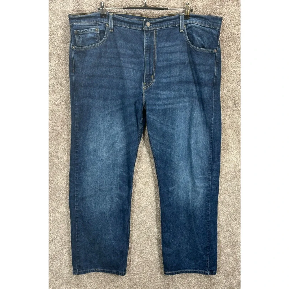 Levis 569 Jeans Mens 44X32 Blue Measures‎ 44X31 Dark Wash Straight Leg